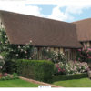 English garden with garden roses