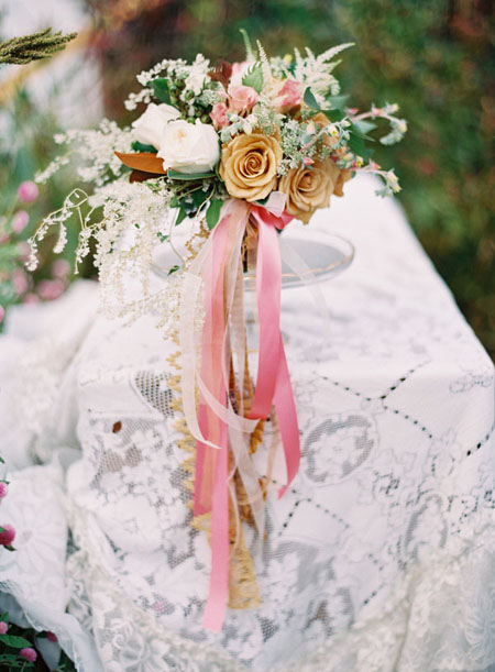 flowing antique ribbons