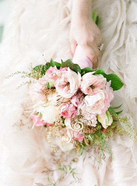 romantic blush pink bridal bouquet