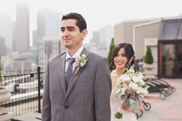 first look at wedding