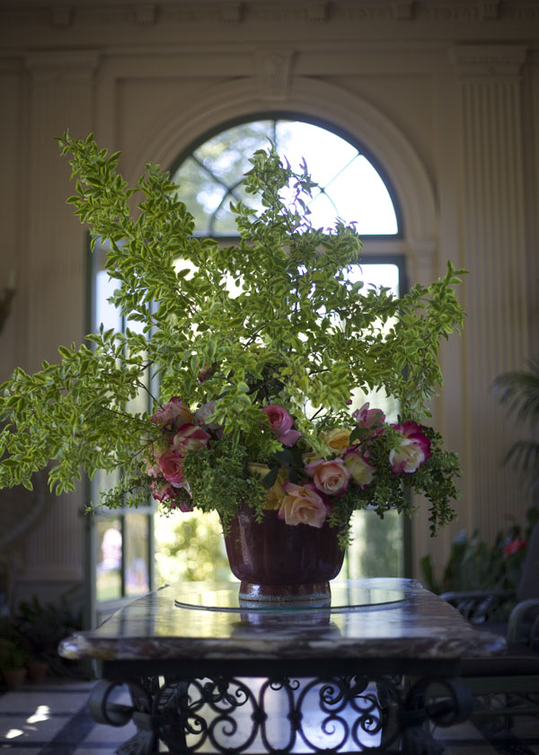 flower arrangement at filoli