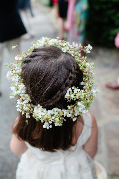 white flower girl halo