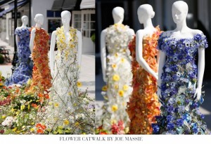 dresses made out of flowers