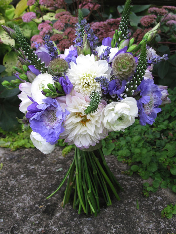 lavender and white bridal bouquet