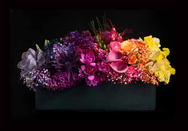 color wedding rainbow ::  The  Rainbow Wedding Flirty Flowers Wednesday Fleurs