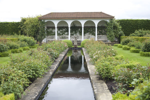 Beautiful Garden space seen at David Austin Rose Gardens, England