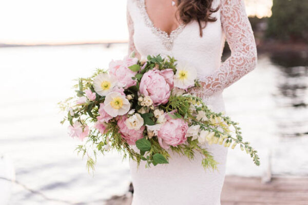 Bella Fiori Floral Design Washington State - Pink Peony and White Poppy Bouquet