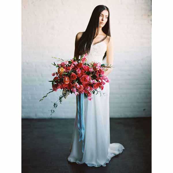 Bare Root Flora - Ashley Sawtelle - Magenta Pink Bridal Bouquet - Colorado