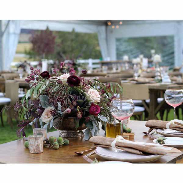 Bare Root Flora - Chowen Photography - Burgundy Floral Arrangement - Colorado