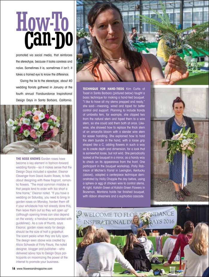 Florabundance Design Days featured in Flowers& Magazine