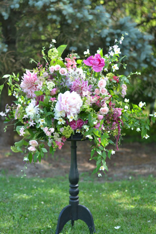 Buckeye Blooms - arrangement with peonies, dahlias and roses