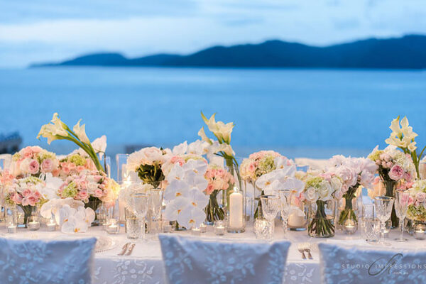 Le Sorelle florist - wedding reception table decor