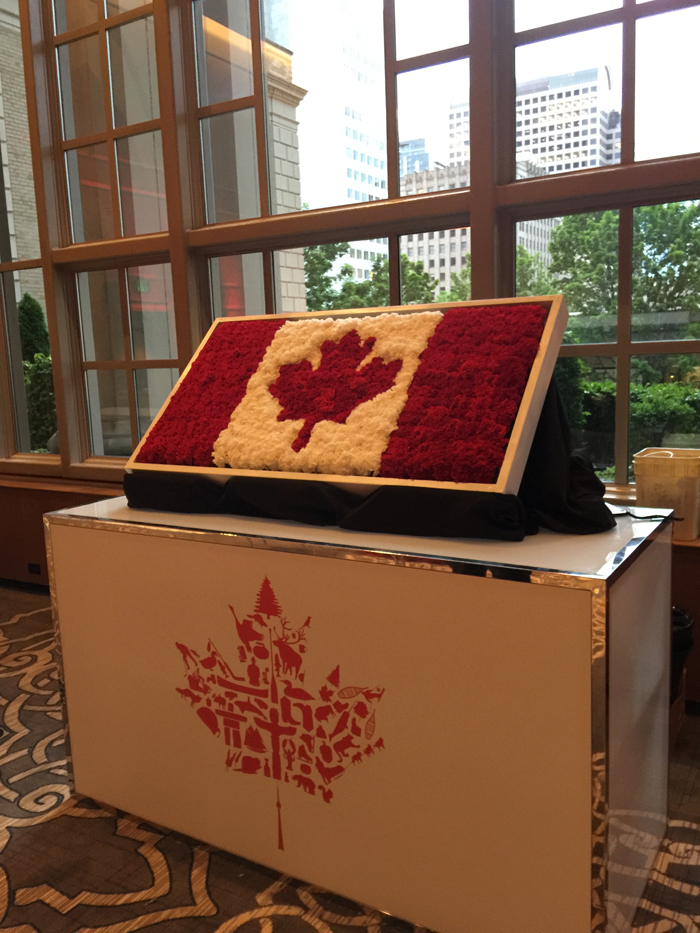 Fiori Floral Design - Creating the Canadian Flag out of Flowers
