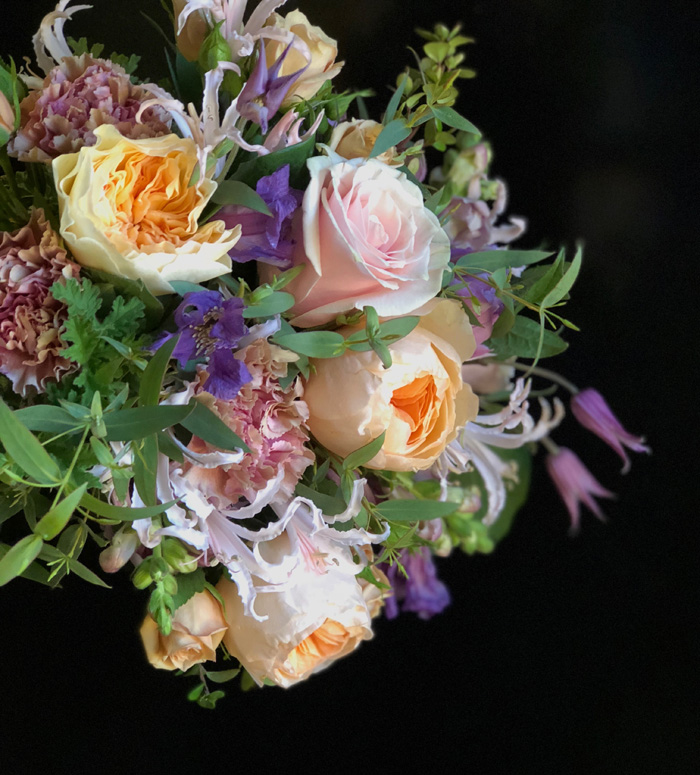 Bridal bouquet designed by Fleurie Flowers in California