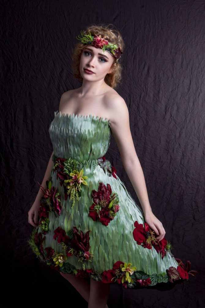 botanical dress, photo Ted Mishima, Francoise Weeks