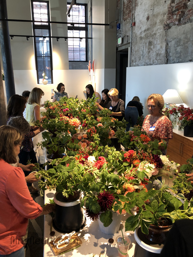 Flirty Fleurs Floral Design Class in Seattle, Washington -  flower design class at Fran's Chocolates