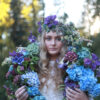 Flirty Fleurs - Boa of hydrangeas, ferns and clematis designed by Alicia Schwede