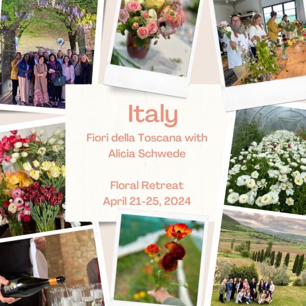 floral designer retreat in tuscany umbria italy with flirty fleurs