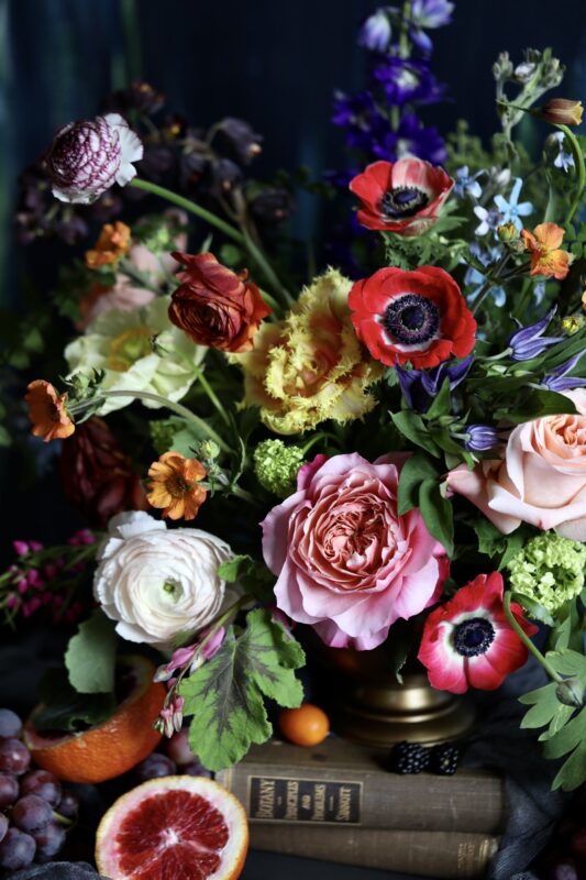 Floral arrangement inspired by Dutch Master Painters