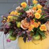 online floral tutorial on arranging flowers in a pumpkin with alicia schwede flirty fleurs