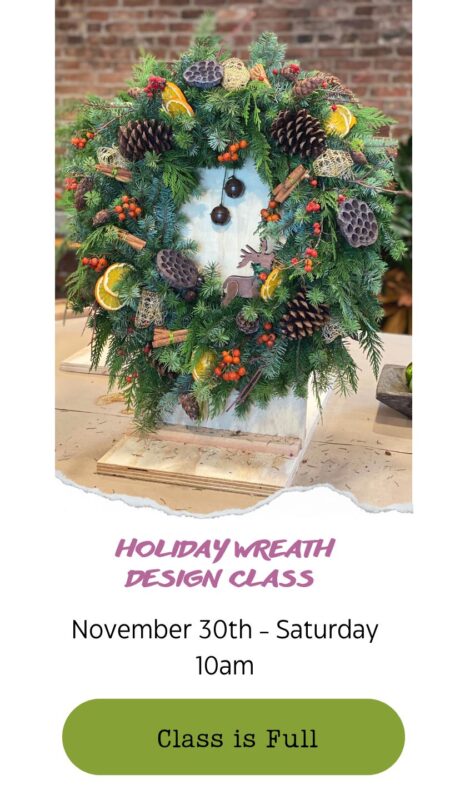 Christmas Wreath Workshop in Snohomish Washington, Bellevue Kirkland Seattle