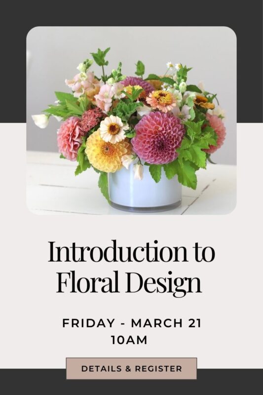 hands-on flower arranging class in snohomish washington state