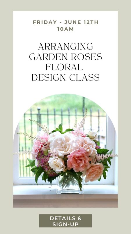 beginner flower arranging class in Snohomish Washington