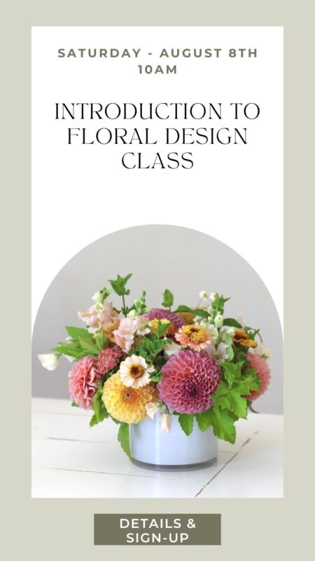 Beginner flower arranging class in Washington State